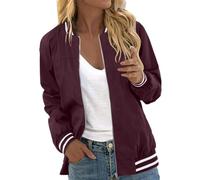Chaqueta Bomber Mujer, Chaqueta Mujer Primavera Moto Abrigo Bomber Cremallera Manga Larga Jacket Ropa Entretiempo Deportiva Cazadora Corto Chaqueta De Entretiempo Mujer Cazadora Mujer