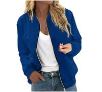 Chaqueta bomber para mujer, chaqueta corta ligera con cremallera, chaqueta de manga larga, chaqueta universitaria, elegante, floral, informal, fina, chaqueta de bombardero, abrigo corto, chaqueta de