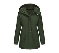 Chaqueta bomber para mujer, chaqueta cortavientos funcional para correr, golf, ciclismo, chaqueta con capucha, manga larga, resistente al viento, verde, L