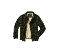 Brandit Classic Sherpa Chaqueta Textil, negro-verde, tamaño XL para Hombres