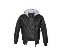 Brandit MA1 Sweat Chaqueta con capucha, negro-gris, tamaño S para Hombres