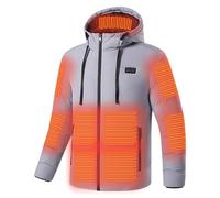 Chaqueta Calefactable Hombre Mujer,Mis Pedidos Talla grande Cálido Abrigo Calefacción 2 Temperaturas 15 Zonas de Calentamiento Chaquetas Térmico USB Eléctrico Heated para Al Aire Libre Invierno