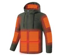 Chaqueta Calefactable Hombre Mujer,Mis Pedidos Talla grande Cálido Abrigo Calefacción 2 Temperaturas 15 Zonas de Calentamiento Chaquetas Térmico USB Eléctrico Heated para Al Aire Libre Invierno