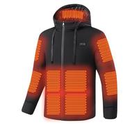 Chaqueta Calefactable Hombre Mujer,Talla grande Cálido Abrigo Calefacción 2 Temperaturas 15 Zonas de Calentamiento Chaquetas Térmico USB Eléctrico Heated para Actividades Al Aire Libre Invierno
