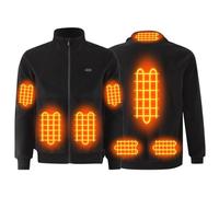 Chaqueta Calefactable hombre sin Capucha Chaquetaa Calefactable , Chaqueta Térmica para hombre Forro Cálido, Resistente al Viento, Resistente al Agua,8 Zonas 2 Temperaturas Ajustables Plumiferos