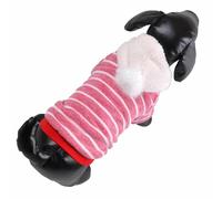 Chaqueta cálida de perros "Pablo" con capucha de GogiPet, rayas rosadas