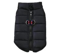 Chaqueta Cálida para Perro A Prueba De Frío, Color Sólido, Impermeable, A Prueba De Viento, Abrigo para Caniche Bulldog Shiba Inu Pug con Cremallera,Negro,2XL