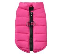 Chaqueta Cálida para Perro A Prueba De Frío, Color Sólido, Impermeable, A Prueba De Viento, Abrigo para Caniche Bulldog Shiba Inu Pug con Cremallera,Rosa,l