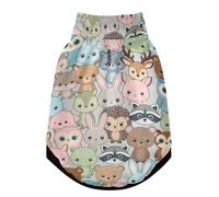 Chaqueta cálida para perros, resistente al viento, con cinturón de seguridad, con cremallera, overol de cuatro patas, abrigo de invierno para clima frío, adorable patrón de animales del bosque