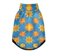 Chaqueta cálida para perros, resistente al viento, con cinturón de seguridad, cremallera para mascotas, overol de cuatro patas, abrigo de invierno para clima frío, patrón de estrellas