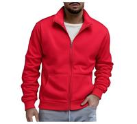Chaqueta casual ligera para hombre, otoño e invierno, casual, sólida, deportiva, con botones, chaqueta voladora, ropa de béisbol, abrigo para exteriores, senderismo, trabajo, caminar, trajes cálidos