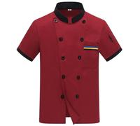 Chaqueta Chef Hombre Trabajo Chaquetas Disfraz Ligera con Botónes Casaca Chaquetilla Cocinero Cocina Ropa Abrigo Transpirable Manga Larga Camisa Uniforme para Restaurante