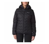 Columbia Delta Ridge Down Hooded Jacket, Chaqueta De Plumas Acolchada Con Capucha Mujer, Black, XL