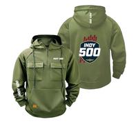 Chaqueta Cómoda con Capucha Hombre para In.di.an.Ap.OL.is 500 Abrigo Estampado Manga Larga Y Media Cremallera Ropa Deportiva Jerséis Entrenamiento-LvSe||s