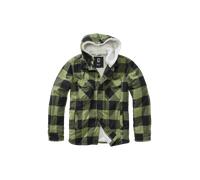 Brandit Lumber Jacket Hooded, Hombre, negro+oliva, XXL