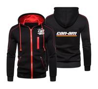 Chaqueta con capucha cremallera hombre C.a.n-a.m, Resistente y duradero al uso, cómodo para estar en casa, relax y salidas casuales, hombre(Black,3XL)