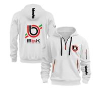 Chaqueta con capucha cremallera hombre Para Bi-mo.ta, No se deforma al lavar, Estilo streetwear moderno para ciudad y ocio, refinados(White,XXL)