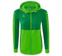 Erima Mujer Six Wings Chaqueta de entrenamiento con capucha, green, 38