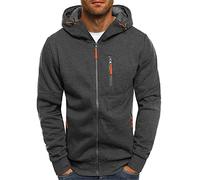 Chaqueta con Capucha de Hombre 2024 Ropa Estilo Deportivo Sudadera Cierre de Cremallera Abrigo Casual de Cuello Elevado Extragrande Invierno para Hombres Deporte Outwear Hoodie Pullover Casual