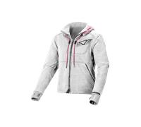 Macna District Chaqueta textil de moto para mujer, Gris claro, Talla M