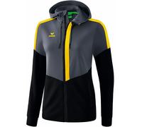 ERIMA Squad Training Jacket con Capucha, Women's, Slate Grey/Negro/Amarillo, 34