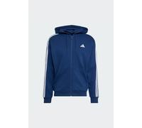 adidas Hombre Essentials 3-Stripes French Terry Full-Zip Hoodie Sweatshirt, Team Navy Blue 2/White, XXL