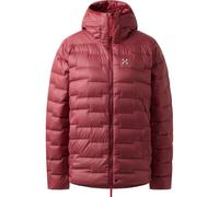 Chaqueta con capucha HAGLOFS ROC Flash Down para mujer (rojo carmín)