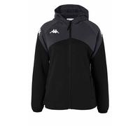Kappa - Chaqueta Fianta para mujer, Negro, gris oscuro, XL