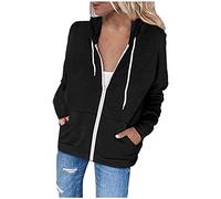 Chaqueta con Capucha Mujer Sudadera Manga Larga con Bolsillo Cremallera Talla Grande Forro Polar Ligera Chaqueta Abrigo Primavera Casual Deportivo Hoodie Pullover Regalos Originales para Chica