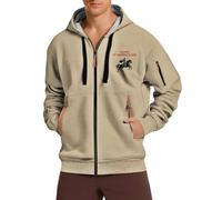 Chaqueta con capucha para hombre con cremallera - Sudadera con capucha para hombre del Día de San Jorge, chaqueta ancha con cordón y bolsillos, cómoda camiseta de manga larga con estampado de