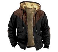 Chaqueta con capucha para hombre, con estampado digital, forro polar, ropa | Abrigo de Navidad para otoño e invierno, camisa de muñeco de nieve, copo de nieve, cortavientos, cremallera completa, anorak