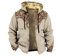 Chaqueta con capucha para hombre, con estampado digital, forro polar, ropa | Abrigo de Navidad para otoño e invierno, camisa de muñeco de nieve, copo de nieve, cortavientos, cremallera completa, anorak