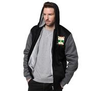 Chaqueta con Capucha para Hombre - República Democrática de Afganistán Sudadera con Forro Polar, Gruesa y Cálida, Cremallera Frontal, Ideal para los Días Fríos de Invierno,Gris,S