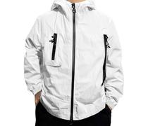 Chaqueta con capucha para mujer delgada - chaqueta para correr para mujer, transpirable, impermeable, chaqueta de ciclismo de tallas grandes, plegable, chaqueta de entretiempo fina, chaqueta de