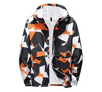 Chaqueta con capucha retráctil para hombre de talla grande, delgada, a prueba de viento, transpirable, matemáticas irregulares, chaqueta de aviador, Blanco, L