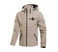Chaqueta con capucha y cremallera para hombre, estilo Doctor Who, de manga larga, con cordón ajustable, para primavera y otoño, resistente al viento y con bolsillo,E-x_l