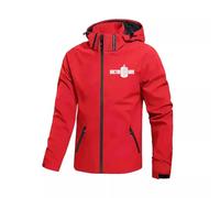 Chaqueta con capucha y cremallera para hombre, estilo Doctor Who, de manga larga, con cordón ajustable, para primavera y otoño, resistente al viento y con bolsillo,C-3x_l