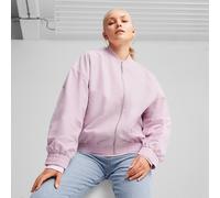 Chaqueta con cremallera y corte teddy Mujer Talla M. Color Rosa