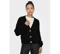 Chaqueta con cuello de pico, mangas largas Mujer Talla S. Color Negro