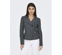 Chaqueta corta de polipiel Mujer Talla 36. Color Gris