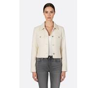 Chaqueta corta de tweed blanco con lentejuelas
