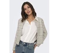 Chaqueta corta de tweed Mujer Talla XS. Color Gris