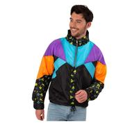Chaqueta Cortavientos 80s Adultos Actitud Chándal 1980s Disfraz Retro Conjunto