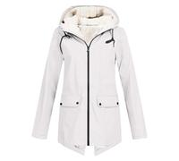 Chaqueta cortavientos de forro polar para mujer, con capucha, cordón, impermeable, resistente al viento, chaqueta funcional de entretiempo con cremallera, protección solar larga, chaqueta de aviador,