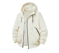 Chaqueta cortavientos ligera para hombre, ropa de verano para hombre, para parejas, chaqueta fina transpirable con capucha, para deportes al aire libre, manga larga, estilo cargo, para exteriores