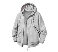 Chaqueta cortavientos ligera para hombre, ropa de verano para hombre, para parejas, chaqueta fina transpirable con capucha, para deportes al aire libre, manga larga, estilo cargo, para exteriores