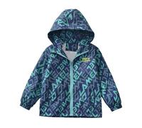 Chaqueta cortavientos para niños con estampado de dibujos animados, ligero, para exteriores, chubasquero para niños, adolescentes, senderismo, camping, deportes, verde, 12-13 años