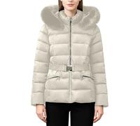 Chaqueta Cuero Mujer Marron Entretiempo Nieve Fiesta Fina Graduación Paso Adolescentes Plateado Rayas Cielo Rosas Cinturon Mucho Inflada Marca Pato Joven Venta Marquis 54
