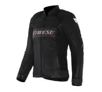 DAINESE - Herosphere Air Tex Jacket Wmn, Chaqueta De Moto De Tejido, Ventilada Y De Verano, Mujer, Negro/Gris/Verde Claro, 44