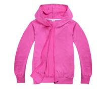 Chaqueta de algodón con cremallera para niños, color liso, para primavera y otoño, ropa fina para niñas de un año para primavera, hot pink, 11-12 años